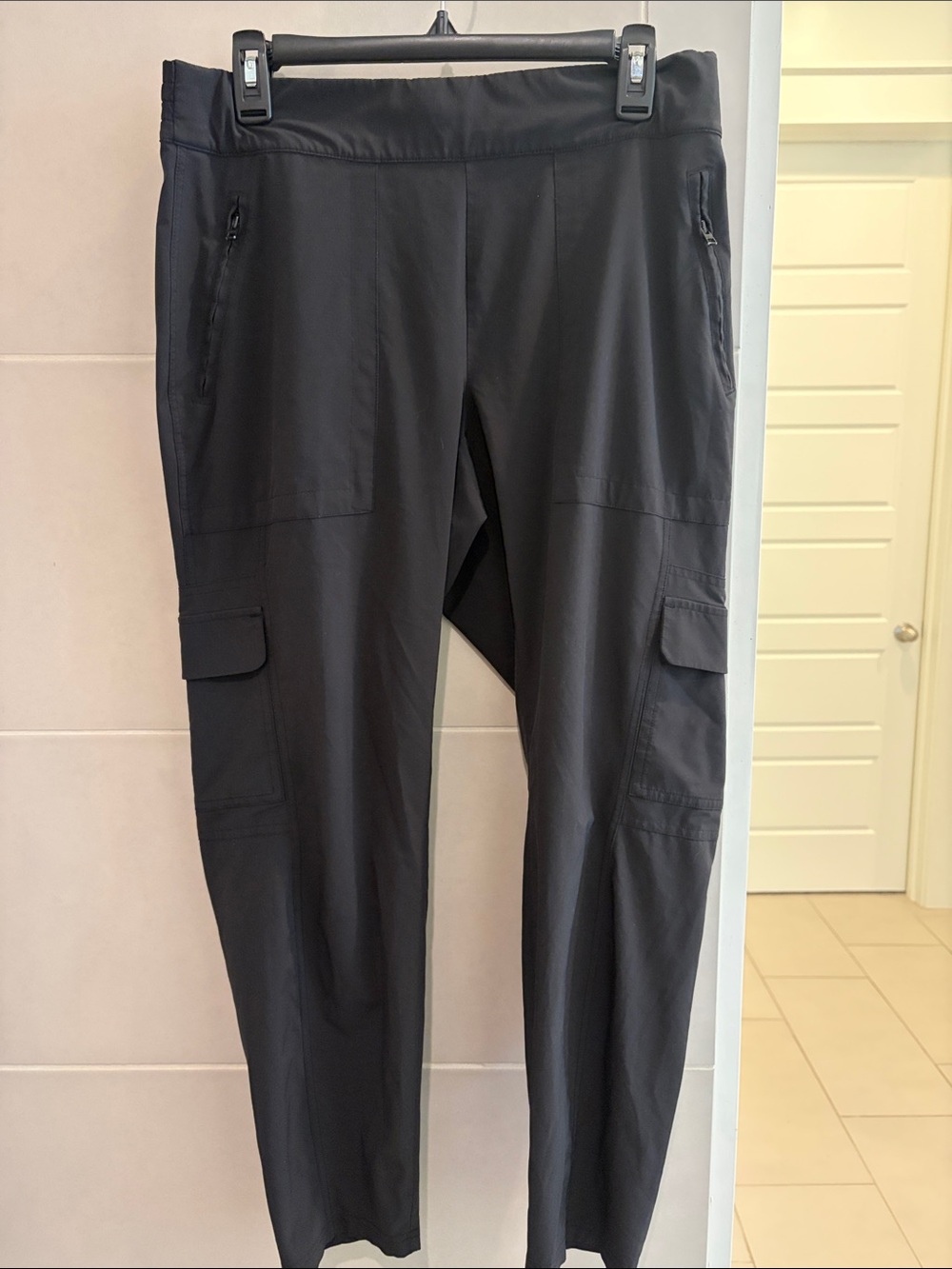 Athleta Black Cargo Jogger Pants